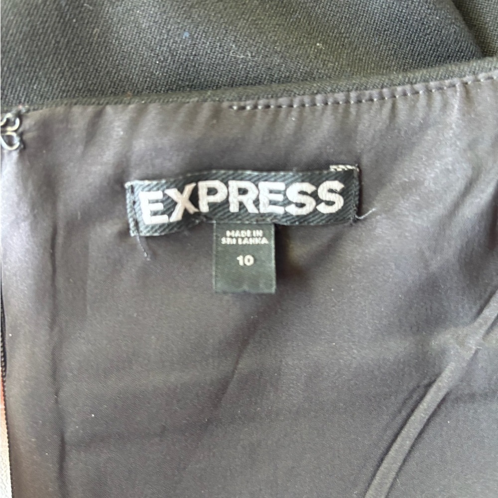 Express pencil skirt with rouched pleated waist- black - 10 - Picture 6 of 6
